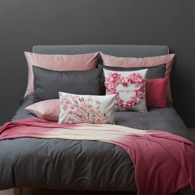 KINGROSE 3D Butterfly Decorative Throw Pillow Cover Soft Accent Pillow Case Rectangle Cushion Cover for Summer Sofa Bedroom Couch Home Decor 12 x 20 Inches Pink - Image 3